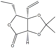 D-ribo-Hexonic acid, 5,6-dideoxy-3-C-ethenyl-2,3-O-(1-methylethylidene)-, gamma-lactone (9CI) Structure