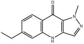 9H-Pyrazolo[4,3-b]quinolin-9-one,6-ethyl-1,4-dihydro-1-methyl-(9CI) Structure