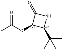 2-Azetidinone,3-(acetyloxy)-4-(1,1-dimethylethyl)-,(3R,4S)-rel-(9CI) Structure