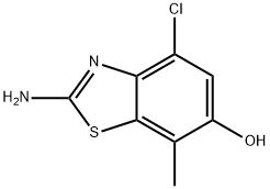 6-Benzothiazolol,2-amino-4-chloro-7-methyl-(9CI) 구조식 이미지
