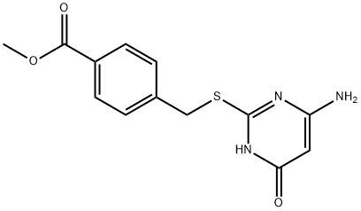 methyl 4-{[(4-amino-6-oxo-1,6-dihydropyrimidin-2-yl)sulfanyl]methyl}benzoate Structure