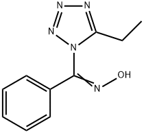 1H-Tetrazole,5-ethyl-1-[(hydroxyimino)phenylmethyl]-(9CI) Structure