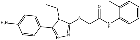 2-{[5-(4-aminophenyl)-4-ethyl-4H-1,2,4-triazol-3-yl]sulfanyl}-N-(2-methylphenyl)acetamide Structure