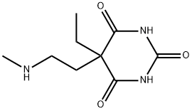 2,4,6(1H,3H,5H)-Pyrimidinetrione,5-ethyl-5-[2-(methylamino)ethyl]-(9CI) Structure