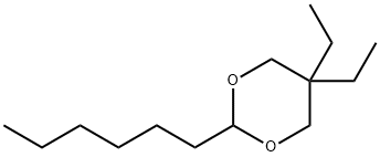 1,3-Dioxane,5,5-diethyl-2-hexyl-(9CI) Structure