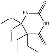 2,4(1H,3H)-Pyrimidinedione,5,5-diethyldihydro-6,6-dimethoxy-(9CI) Structure