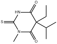 4,6(1H,5H)-Pyrimidinedione,5-ethyldihydro-1-methyl-5-(1-methylethyl)-2-thioxo-(9CI) Structure
