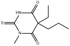 4,6(1H,5H)-Pyrimidinedione,5-ethyldihydro-1-methyl-5-propyl-2-thioxo-(9CI) Structure