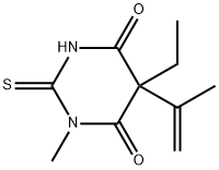 4,6(1H,5H)-Pyrimidinedione,5-ethyldihydro-1-methyl-5-(1-methylethenyl)-2-thioxo-(9CI) Structure