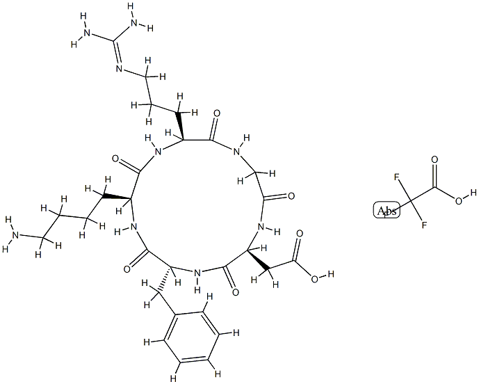 Cyclo (-RGDfK) 2,2,2-Trifluoroacetic acid Structure