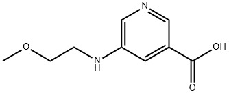 3-Pyridinecarboxylicacid,5-[(2-methoxyethyl)amino]-(9CI) Structure