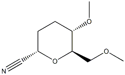 D-arabino-Heptononitrile, 2,6-anhydro-3,4-dideoxy-5,7-di-O-methyl- (9CI) Structure