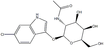 6-CHLORO-3-INDOXYL-N-ACETYL-BETA-D-GALACTOSAMINIDE 구조식 이미지