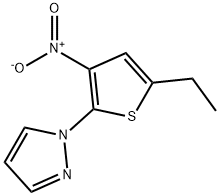 1H-Pyrazole,1-(5-ethyl-3-nitro-2-thienyl)-(9CI) 구조식 이미지