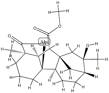 1α,4aα-(Carbonyloxy)-8α-hydroxy-1β,8β-dimethylgibbane-10β-carboxylic acid 10-methyl ester 구조식 이미지