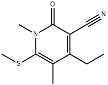 3-Pyridinecarbonitrile,4-ethyl-1,2-dihydro-1,5-dimethyl-6-(methylthio)-2-oxo-(9CI) 구조식 이미지