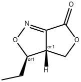 3H,6H-Furo[3,4-c]isoxazol-6-one,3-ethyl-3a,4-dihydro-,(3R,3aR)-rel-(9CI) 구조식 이미지