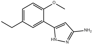 1H-Pyrazol-3-amine,5-(5-ethyl-2-methoxyphenyl)-(9CI) Structure