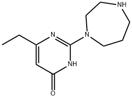 4(1H)-Pyrimidinone,6-ethyl-2-(hexahydro-1H-1,4-diazepin-1-yl)-(9CI) Structure