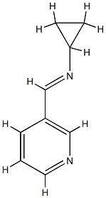 Cyclopropanamine, N-(3-pyridinylmethylene)-, [N(E)]- (9CI) Structure