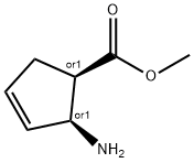 3-Cyclopentene-1-carboxylicacid,2-amino-,methylester,(1R,2S)-rel-(9CI) Structure