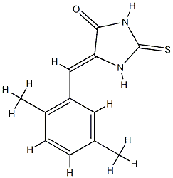 5-(2,5-dimethylbenzylidene)-2-thioxo-4-imidazolidinone 구조식 이미지