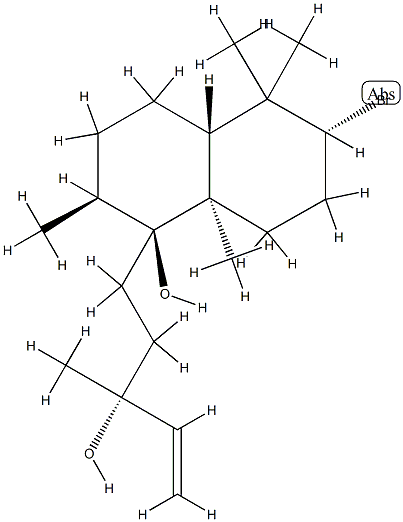 [αR,1S,4aβ]-6α-Bromo-α-ethenyldecahydro-1β-hydroxy-α,2β,5,5,8aα-pentamethyl-1-naphthalenepropan-1-ol 구조식 이미지