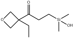 1-Propanone,1-(3-ethyl-3-oxetanyl)-3-(hydroxydimethylsilyl)-(9CI) Structure