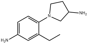 3-Pyrrolidinamine,1-(4-amino-2-ethylphenyl)-(9CI) Structure