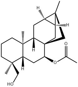 Trachylobane-7β,19-diol 7-acetate 구조식 이미지