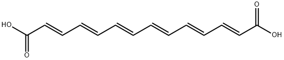 (2E,4E,6E,8E,10E,12E)-2,4,6,8,10,12-Tetradecahexene-1,14-dioic acid Structure