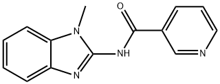 3-Pyridinecarboxamide,N-(1-methyl-1H-benzimidazol-2-yl)-(9CI) Structure