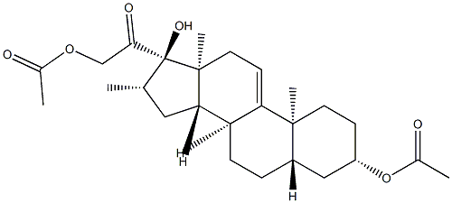 16 beta-methyl-5 alpha-delta 9(11)-pregnene-3 beta,17 alpha,21-triol-20-one-3 beta,21-diacetate Structure