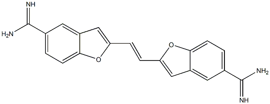 2,2'-vinylenedi-1-benzo(b)furan-5-carboxamidine Structure