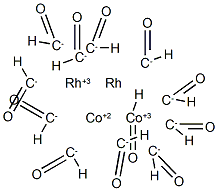 tri-mu-carbonyltetracarbonyl(pentacarbonyldicobalt)dirhodium Structure