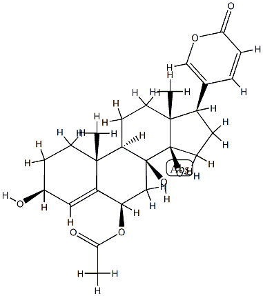 6β-(아세틸옥시)-3β,8,14-트리히드록시부파-4,20,22-트리에놀리드 구조식 이미지