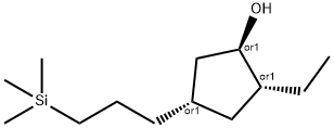 Cyclopentanol, 2-ethyl-4-[3-(trimethylsilyl)propyl]-, (1R,2R,4S)-rel- (9CI) Structure