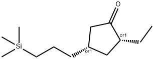 시클로펜타논,2-에틸-4-[3-(트리메틸실릴)프로필]-,(2R,4S)-rel-(9CI) 구조식 이미지