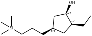 Cyclopentanol, 2-ethyl-4-[3-(trimethylsilyl)propyl]-, (1R,2S,4R)-rel- (9CI) Structure