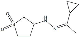 Ethanone, 1-cyclopropyl-, (tetrahydro-1,1-dioxido-3-thienyl)hydrazone (9CI) Structure