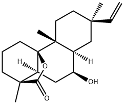 (1S)-7β-Ethenyl-1,3,4,4b,5,6,7,8,8aα,9,10,10aα-dodecahydro-9β-hydroxy-1,4bβ,7-trimethyl-2H-4aβ,1β-(epoxymethano)phenanthren-12-one 구조식 이미지