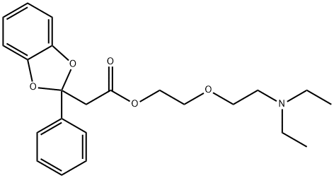 2-(2-Diethylaminoethoxy)ethyl=2-phenyl-1,3-benzodioxole-2-acetate 구조식 이미지