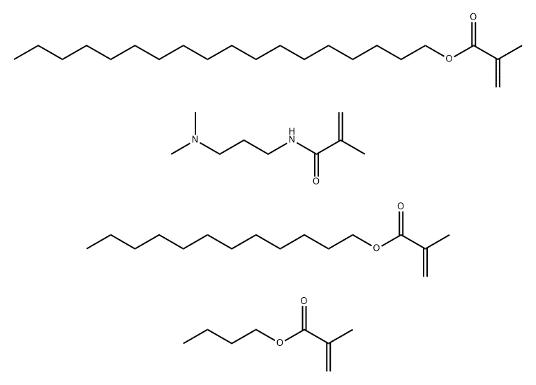 뷰틸 메타크릴산-로릴 메타크릴산-스테아릴 메타크릴산- 3-다이메틸-아미노프로필메타크릴아마이드 중합체 구조식 이미지