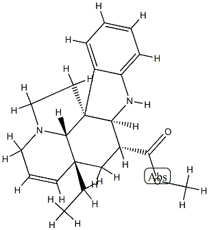 (2β,5α,12β,19α)-6,7-디데히드로아스피도스페미딘-3β-카르복실산메틸에스테르 구조식 이미지