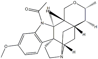 (19R)-1-아세틸-17,19-에폭시-11-메톡시쿠란 구조식 이미지