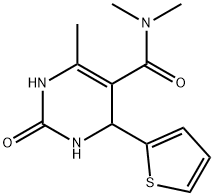 5-Pyrimidinecarboxamide,1,2,3,4-tetrahydro-N,N,6-trimethyl-2-oxo-4-(2-thienyl)-(9CI) Structure