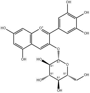 delphinidin 3-O-beta-D-glucoside Structure