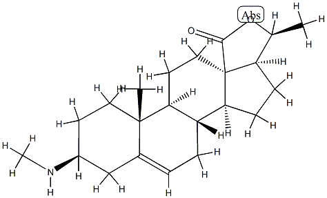 (20S)-20-Hydroxy-3β-(methylamino)pregn-5-en-18-oic acid γ-lactone 구조식 이미지