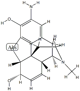 2-Amino-17-methyl-4,5α-epoxy-7,8-didehydromorphinan-3,6α-diol Structure