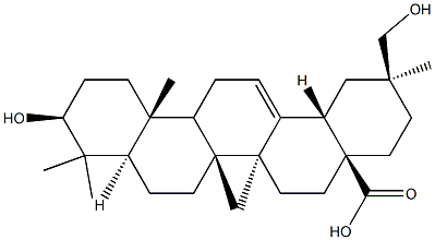 3β,30-Dihydroxyolean-12-en-28-oic산 구조식 이미지